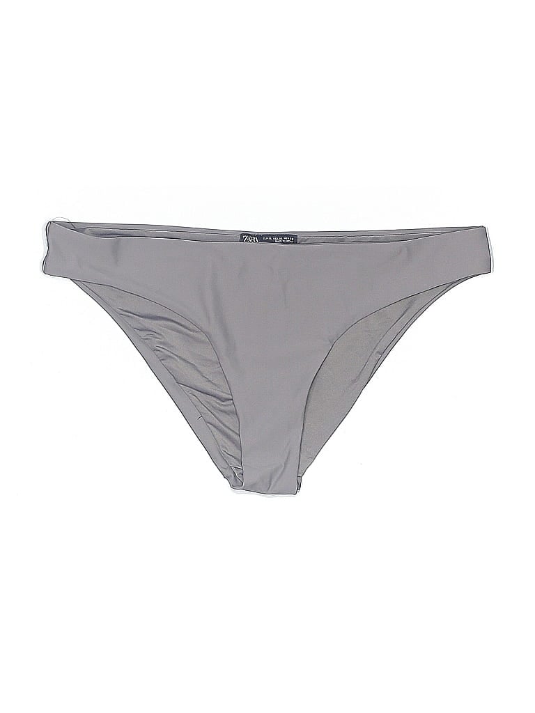 Pre-owned Zara Swimsuit Bottoms In Gray