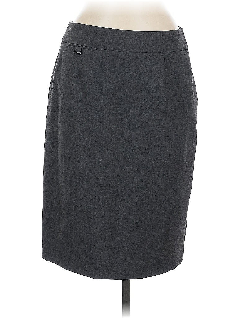 Pre-owned Calvin Klein Formal Skirt In Gray