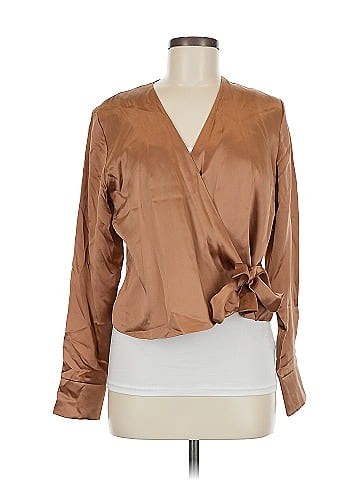 Bob Mackie Long Sleeve Silk Top (view 1)