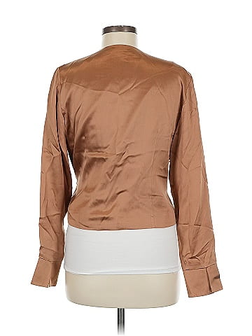 Bob Mackie Long Sleeve Silk Top (view 2)