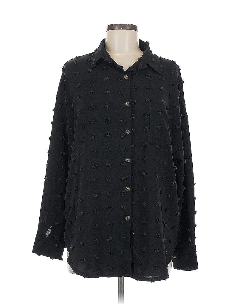 Pre-owned Hotouch Long Sleeve Blouse In Black