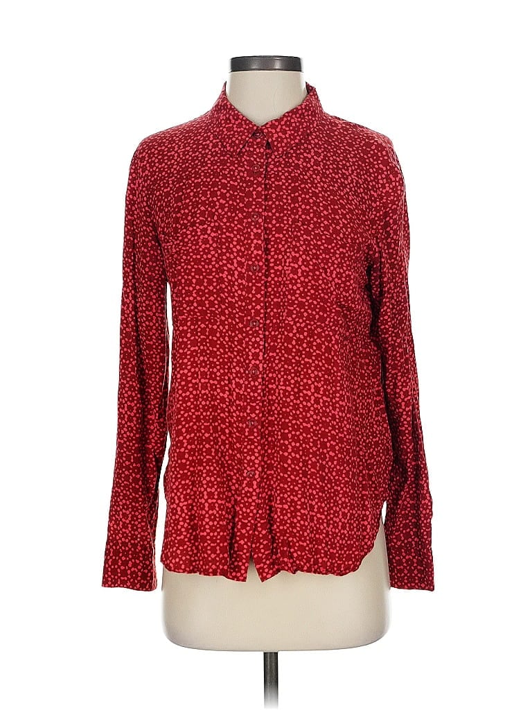 Pre-owned Holding Horses Long Sleeve Blouse In Red