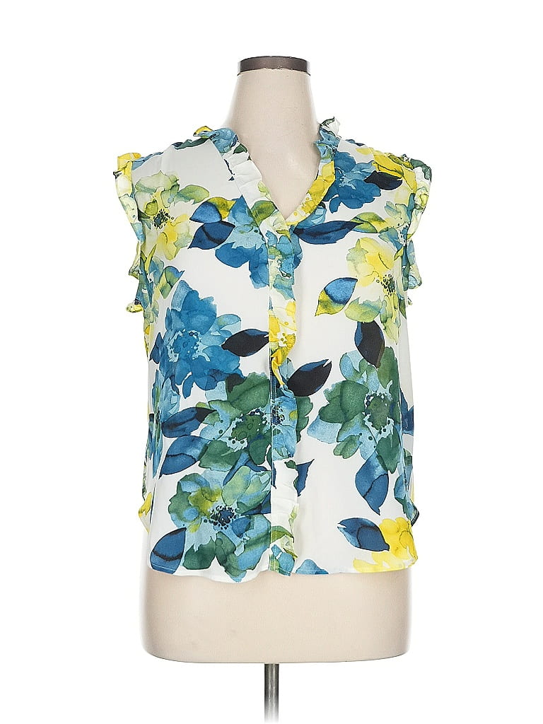 Pre-owned Dkny Sleeveless Blouse In Yellow