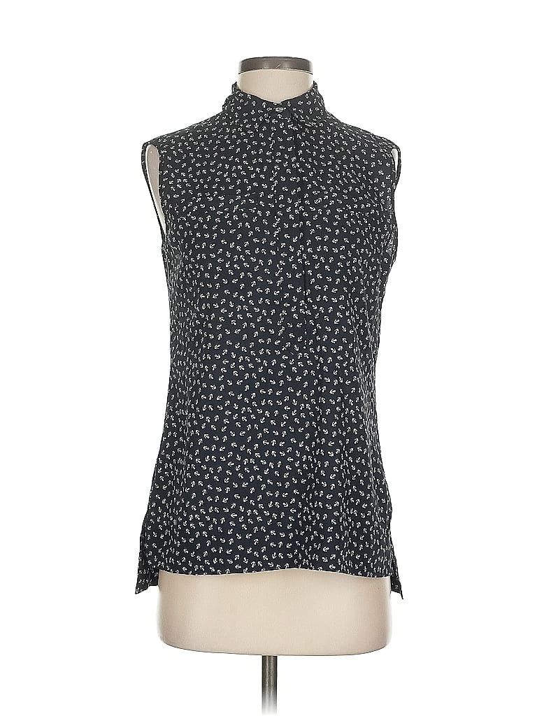 Pre-owned Ann Taylor Sleeveless Blouse In Black