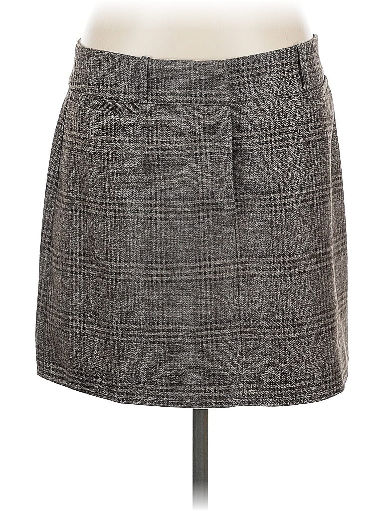 Hem & Thread Formal Skirt In Gray