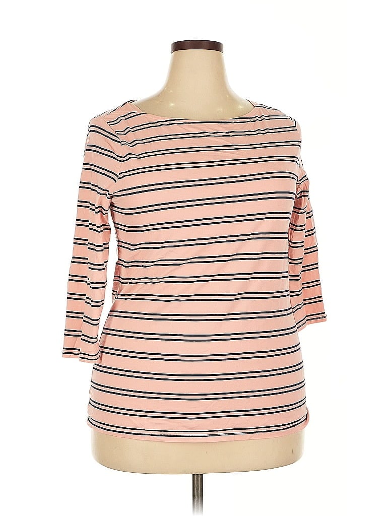 Pre-owned Merona 3/4 Sleeve T-shirt In Pink