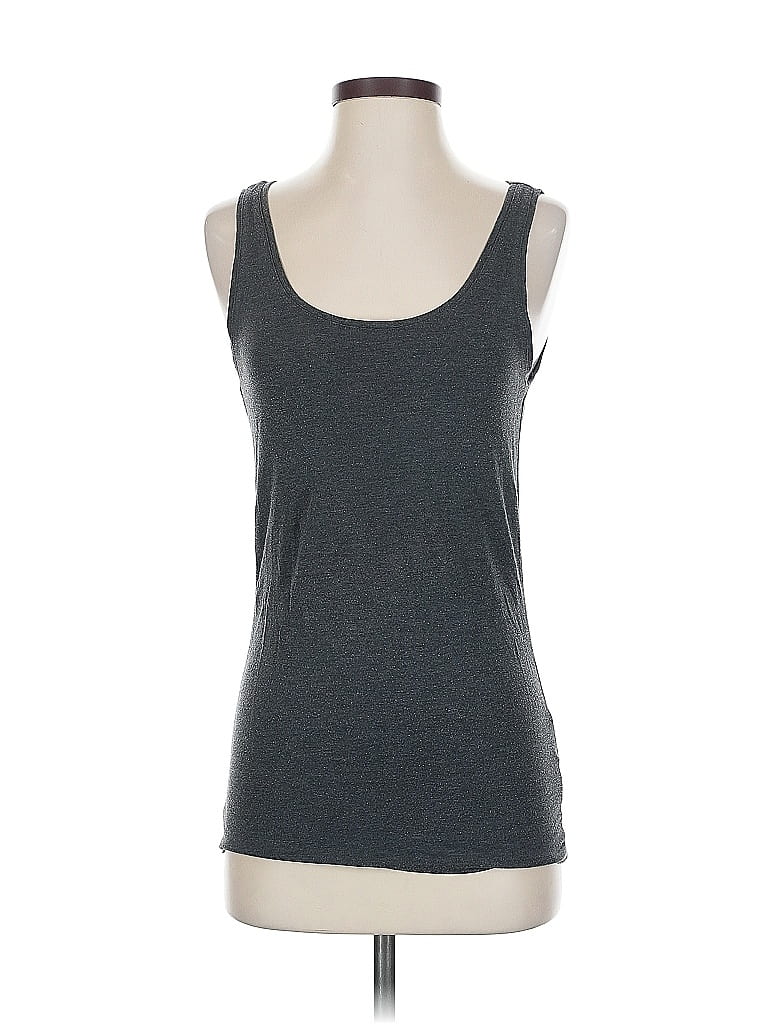 Pre-owned H&m Tank Top Gray Strapless Neckline Tops