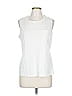 J. McLaughlin White Sleeveless T-Shirt Size L - photo 1