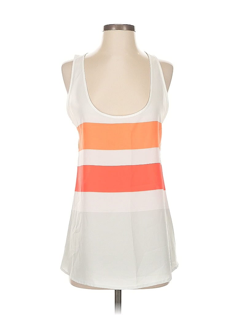 Pre-owned Bb Dakota Sleeveless Top White Scoop Neck Tops