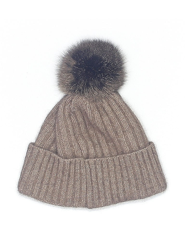 Pre-owned Assorted Brands Beanie Hat In Brown