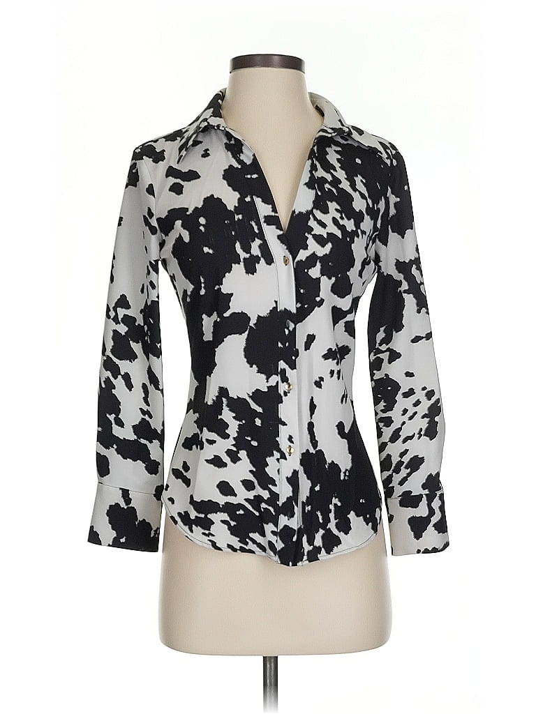 Click to view more detailed imagery on our partner's website Pre-owned Zara 3/4 Sleeve Blouse In Silver