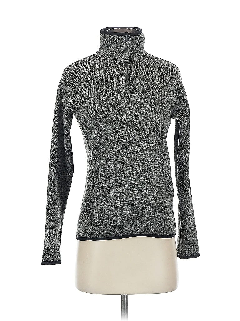 Pre-owned Eddie Bauer Fleece Jacket In Gray