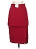 Bebe Solid Burgundy Formal Skirt Size 0 - photo 2