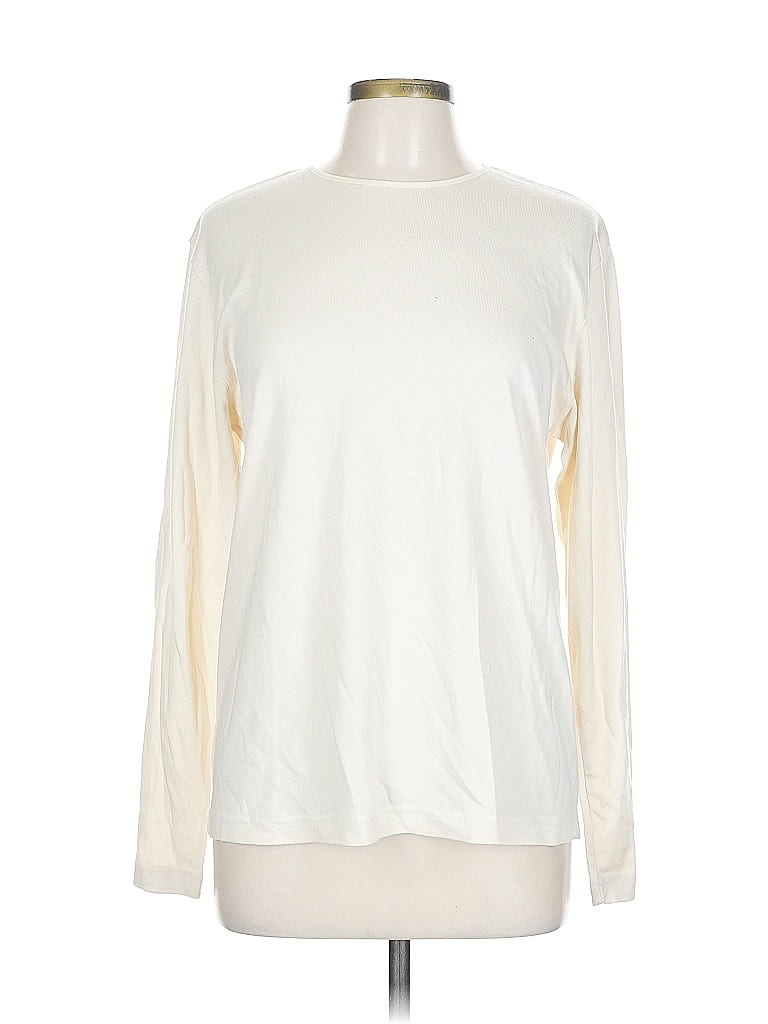 Pre-owned Talbots Long Sleeve T-shirt In White