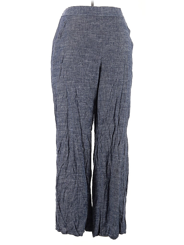 Pre-owned Max Studio Linen Pants In Blue