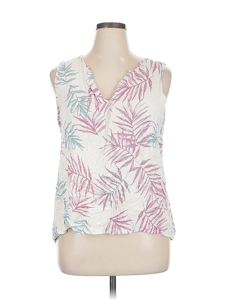 Pre-owned B Collection By Bobeau Sleeveless Blouse In White