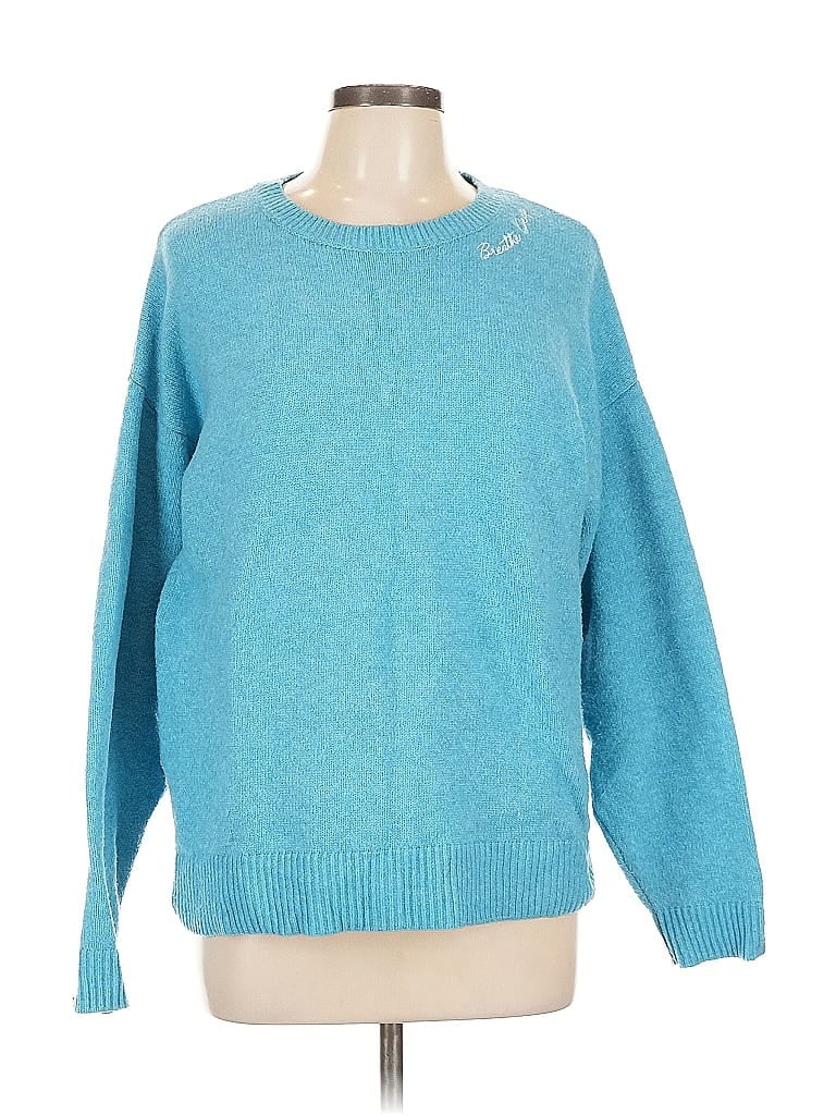 Pre-owned Assorted Brands Pullover Sweater In Blue