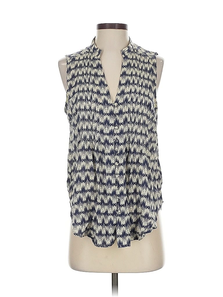 Pre-owned Maeve By Anthropologie Sleeveless Blouse In Blue