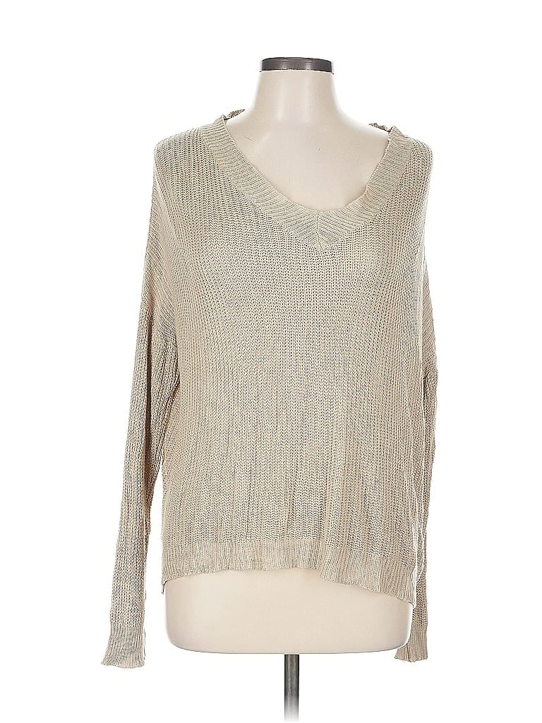 Pre-owned Main Strip Pullover Sweater In Brown