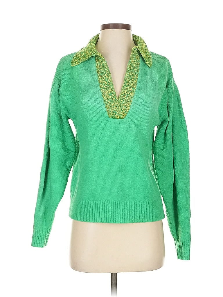 Tanya Taylor Green Pullover Sweater Size XS - photo 1