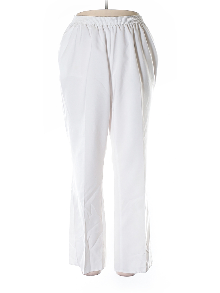 Allison Daley Solid White Casual Pants Size 16 - 72% off | thredUP