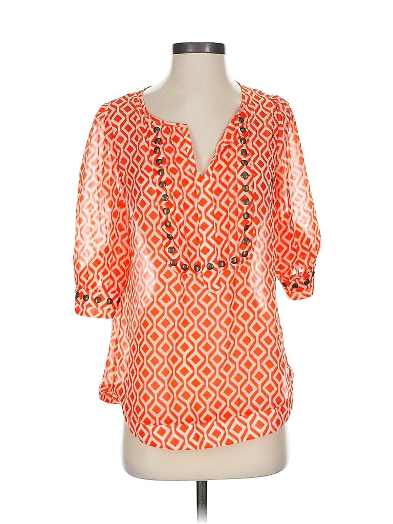 41HAWTHORN Pre-owned 3/4 Sleeve Blouse In Orange
