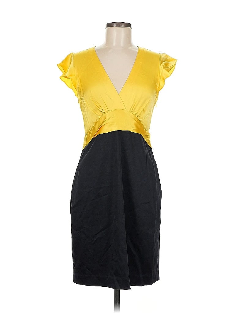 Pre-owned Bcbgmaxazria Cocktail Dress In Yellow