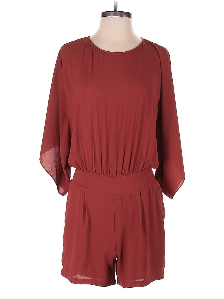 Pre-owned White House Black Market Romper In Burgundy