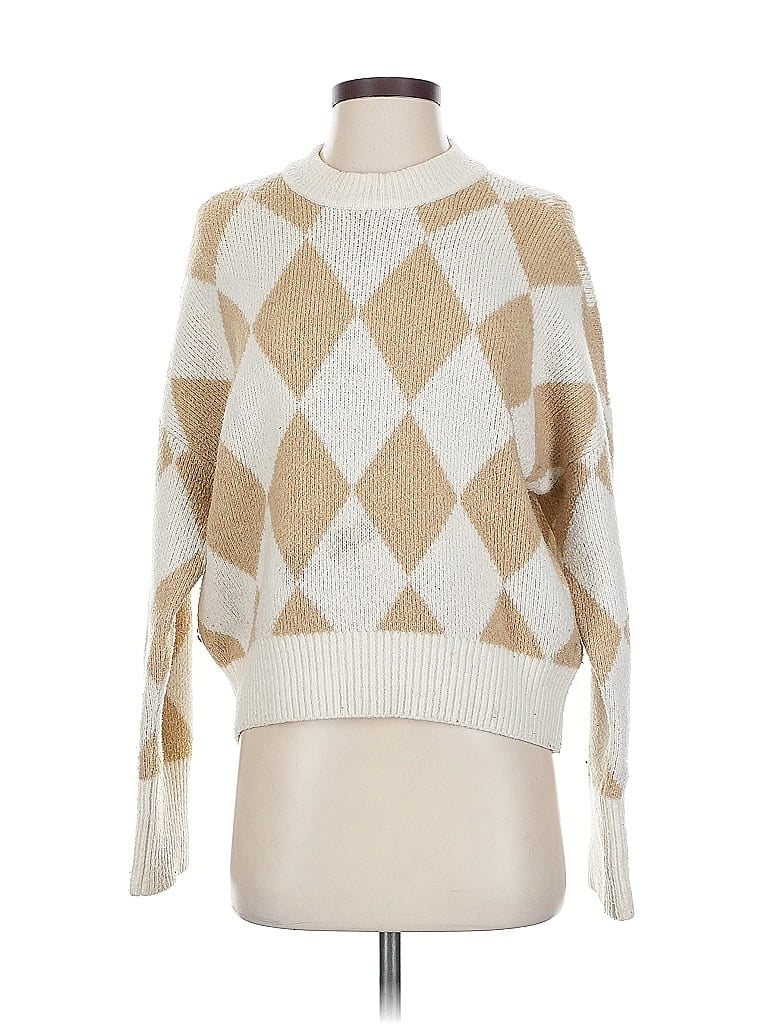 ABERCROMBIE & FITCH Pre-owned Pullover Sweater In White