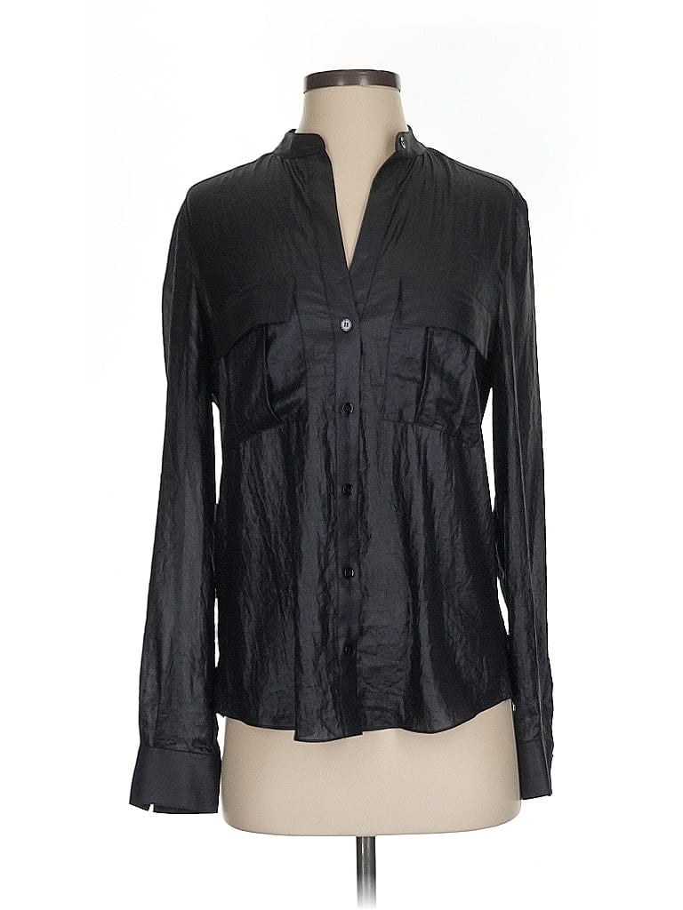 Pre-owned Bcbgmaxazria Long Sleeve Blouse In Black