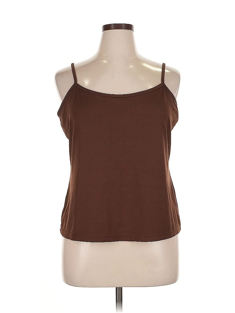 Click to view more detailed imagery on our partner's website Pre-owned Ashley Stewart Tank Top Brown Strapless Neckline Tops