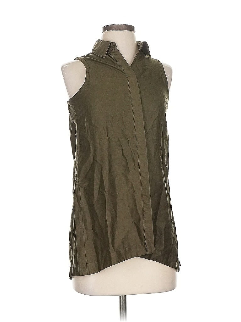 Pre-owned Athleta Sleeveless Blouse In Green