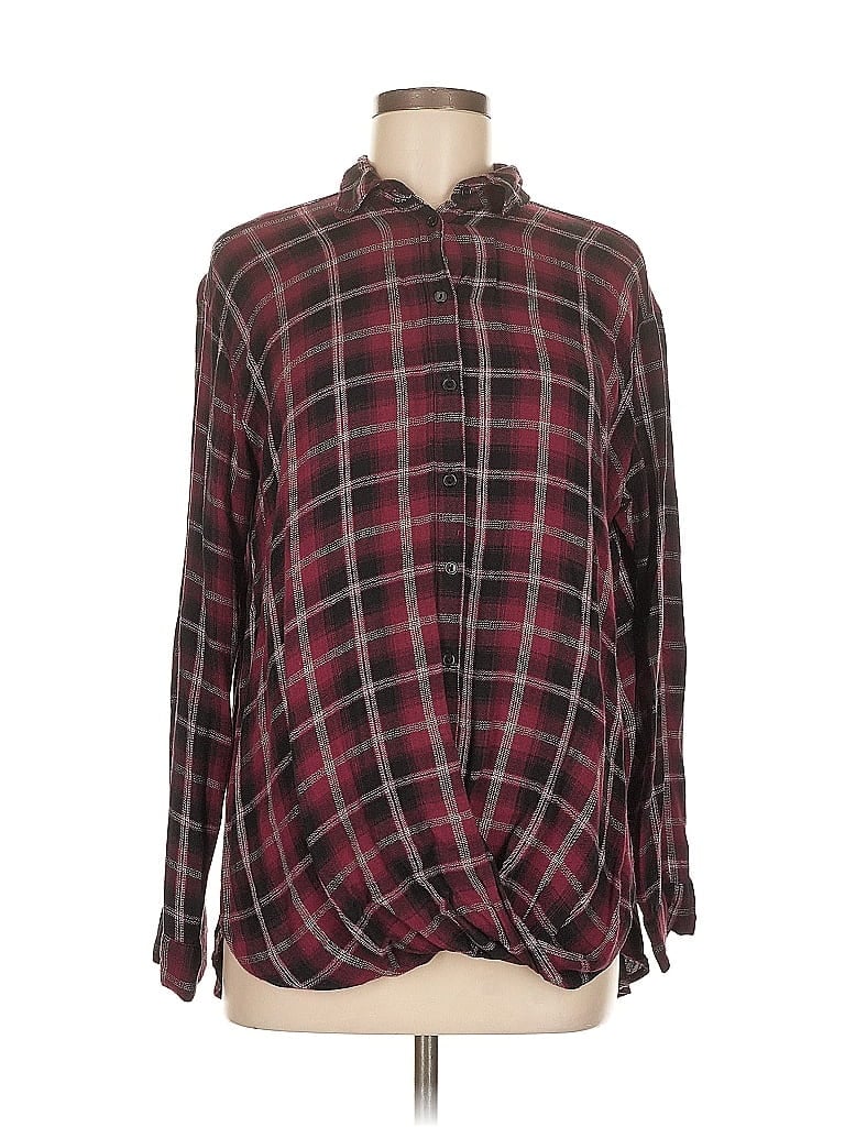 Click to view more detailed imagery on our partner's website Pre-owned Mavi Long Sleeve Blouse In Burgundy