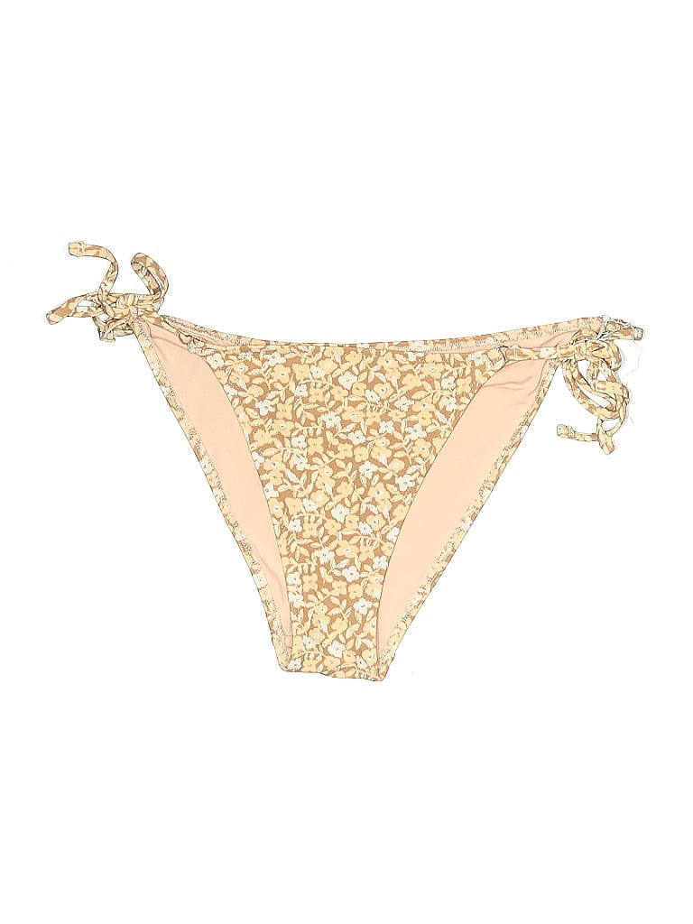 Pre-owned Aerie Swimsuit Bottoms In Gold
