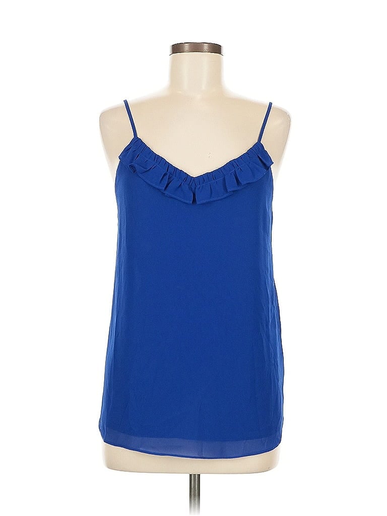Pre-owned Naked Zebra Sleeveless Blouse In Blue