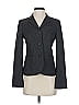 Theory Chevron-herringbone Gray Black Wool Blazer Size 2 - photo 1