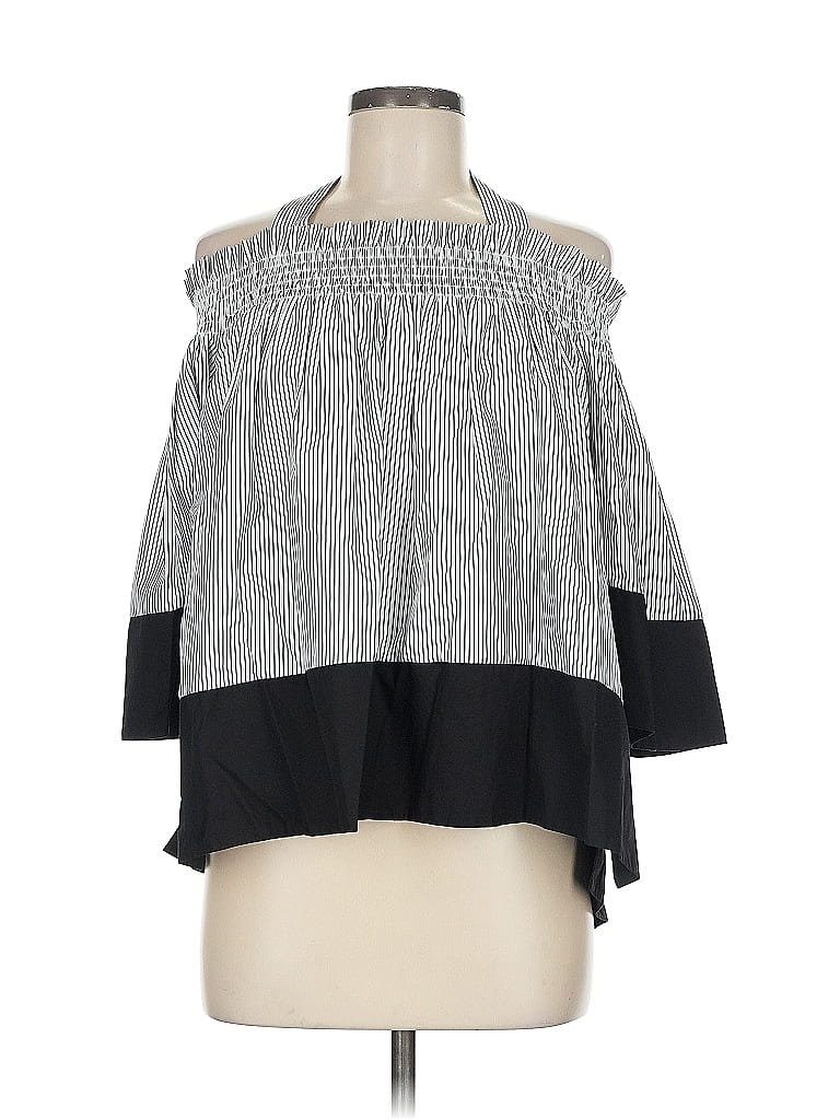 Pre-owned Kendall & Kylie 3/4 Sleeve Blouse In Gray