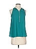 Aqua 100% Polyester Teal Green Sleeveless Blouse Size XS - photo 1