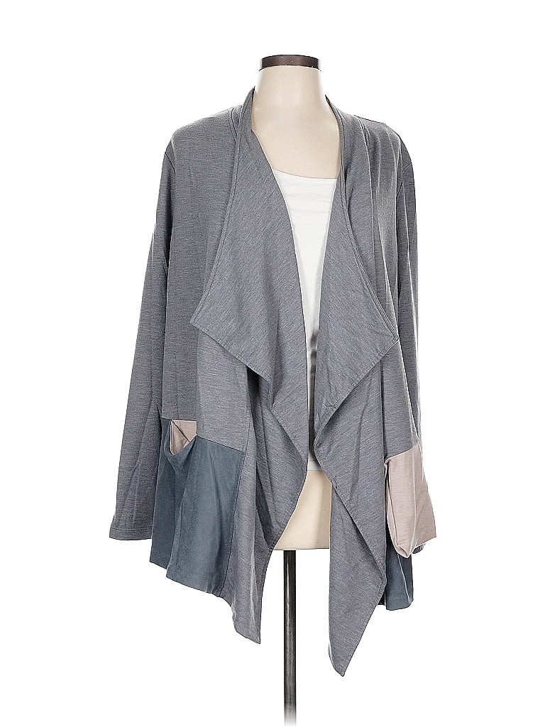 Pre-owned Logo Lounge Cardigan Sweater In Gray