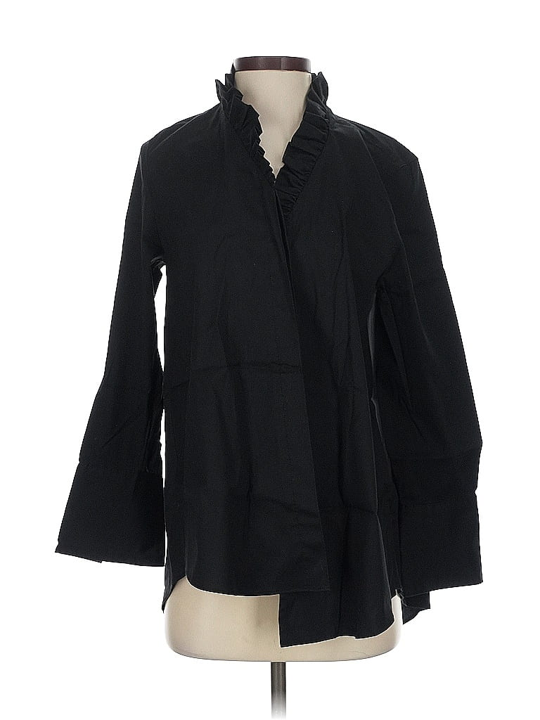 Pre-owned Chico's 3/4 Sleeve Blouse In Black