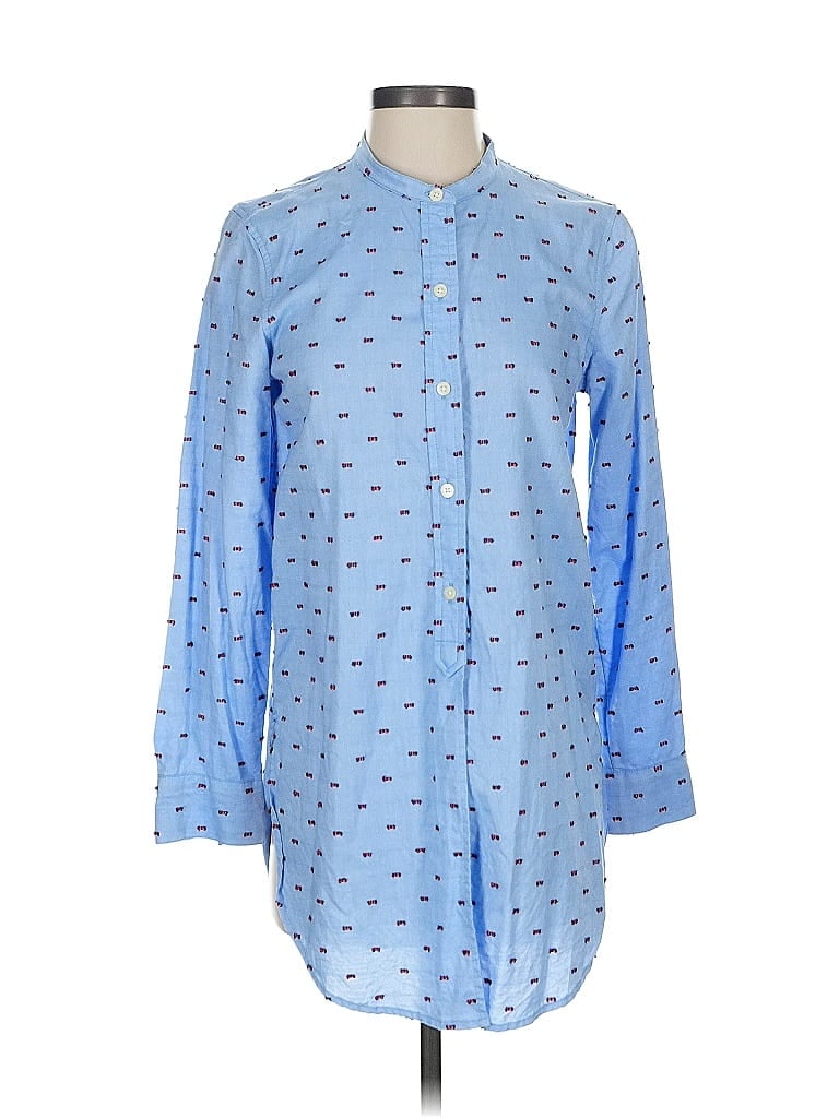 Pre-owned Gap Long Sleeve Button Down Shirt In Blue