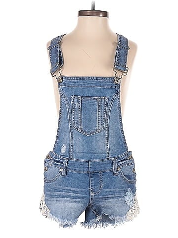 BLUE SPICE Overall Shorts (view 1)