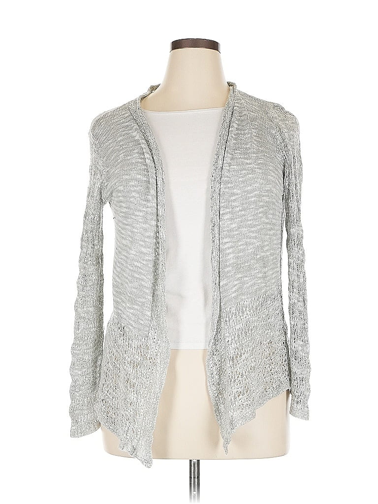 Pre-owned Brittany Black Cardigan Sweater In Gray