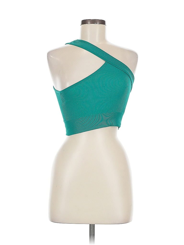 Click to view more detailed imagery on our partner's website Pre-owned Unbranded Tank Top Green One Shoulder Neckline Tops