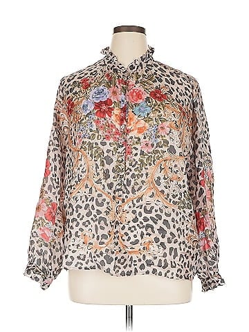 Johnny Was Long Sleeve Silk Top (view 1)