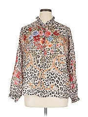 Johnny Was Long Sleeve Silk Top