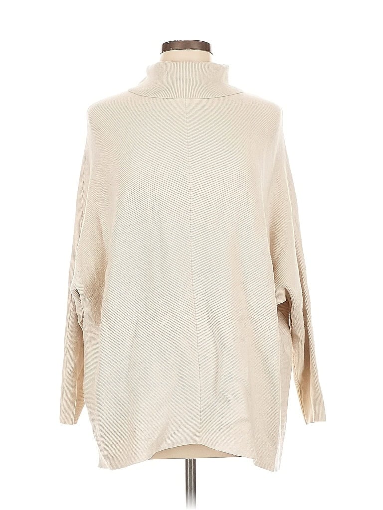 Pre-owned Unbranded Turtleneck Sweater In White