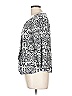 H&M 100% Polyester Silver Gray 3/4 Sleeve Blouse Size 10 - photo 5