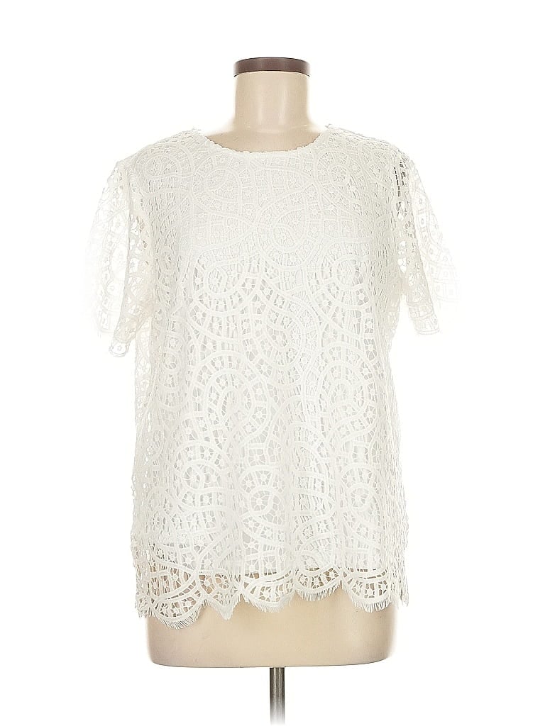 Pre-owned Philosophy Republic Clothing Short Sleeve Blouse In White