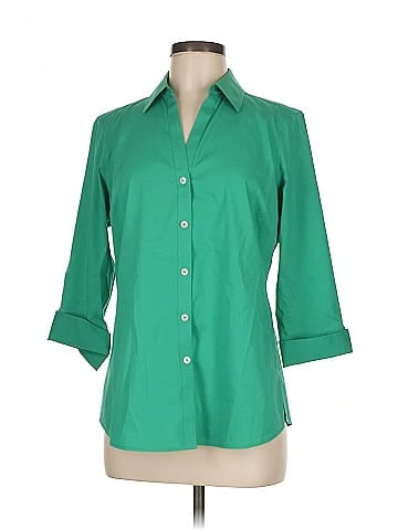 Foxcroft 3/4 Sleeve Button-Down Shirt (view 1)